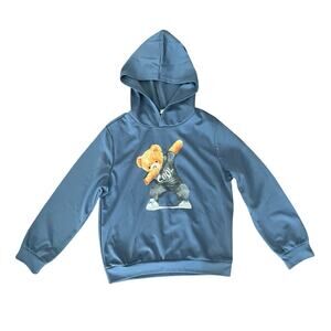 SHEIN Boys’ Dabbing Bear Graphic Hoodie – Size 10Y